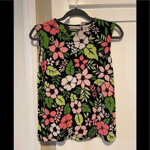 Laura Ashley Floral Polyester Crewneck Top Size S